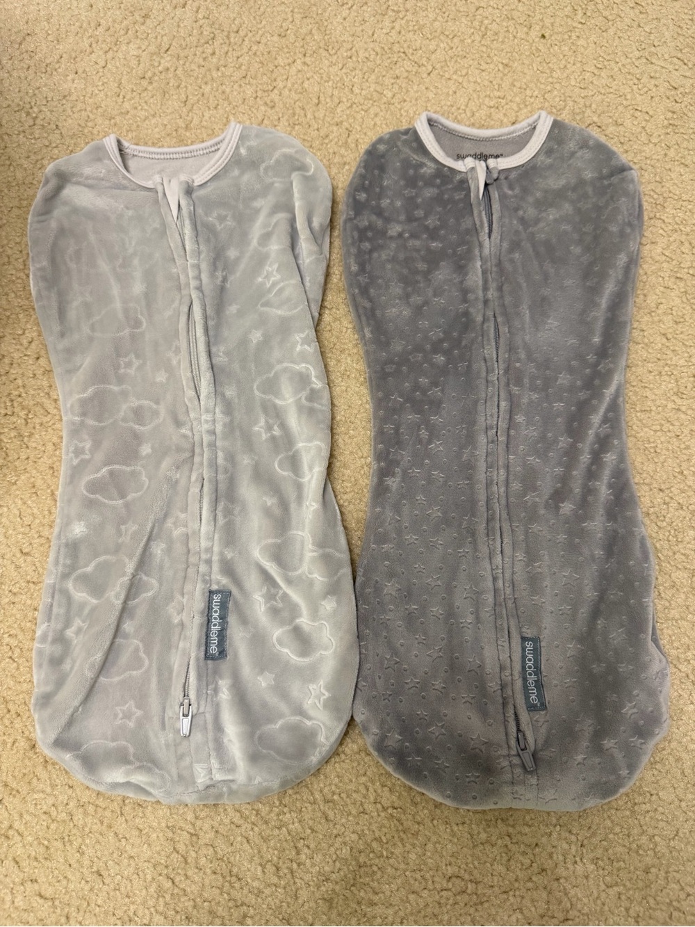 SwaddleMe Dual Pack Undershirts - Light Gray & Charcoal